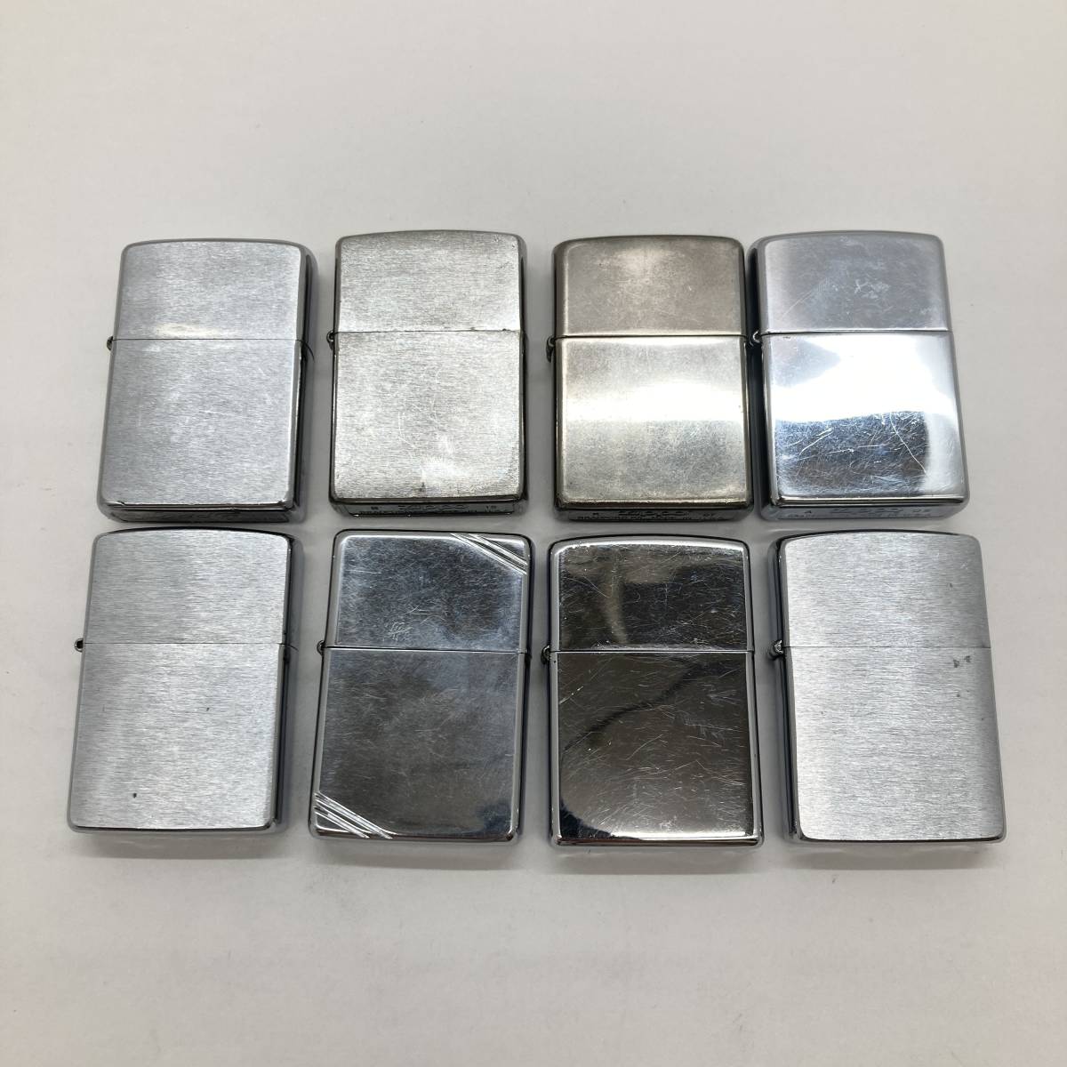 1円～】Zippo｜ジッポ ライター シンプル プレーン 8点セット 喫煙 