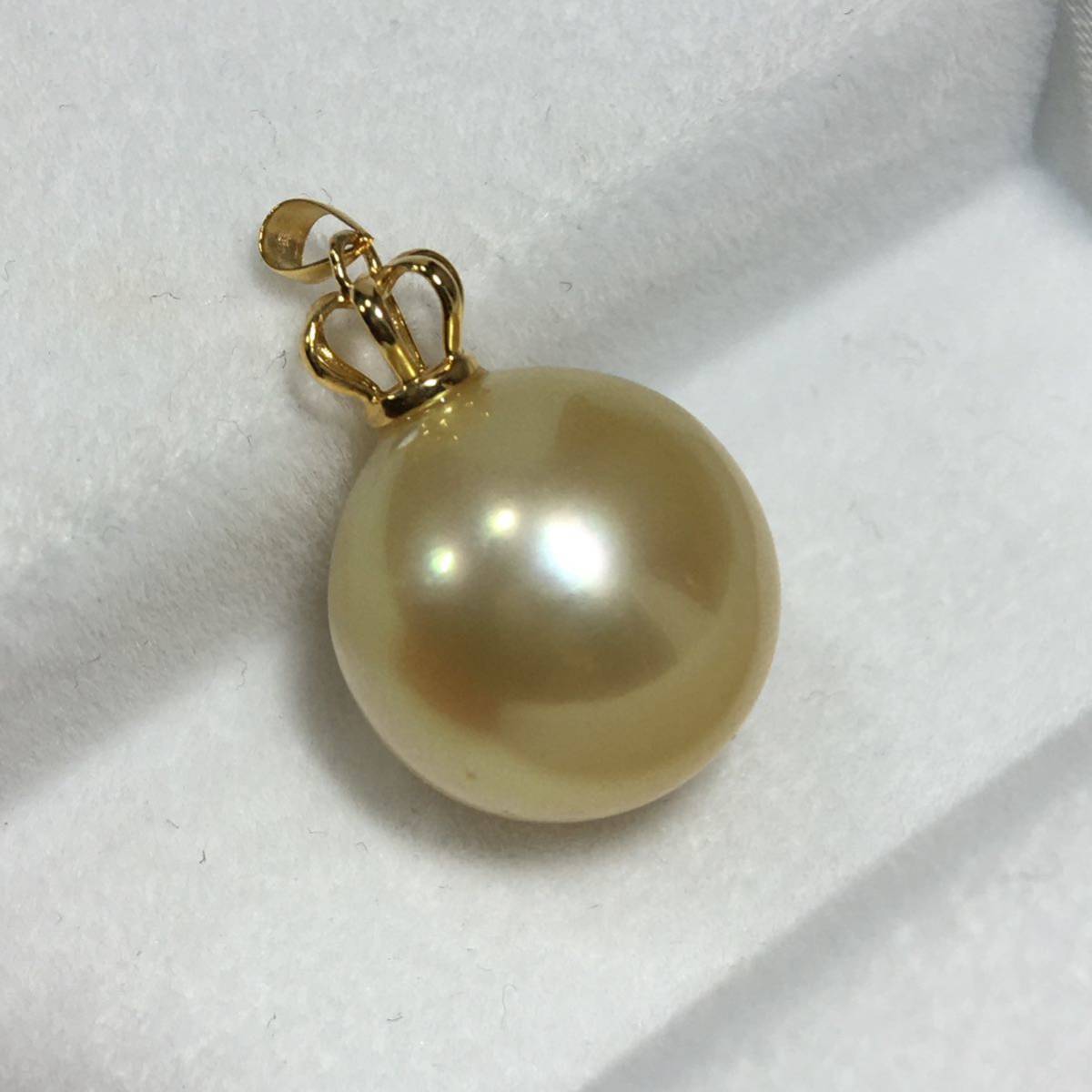 専用 K18 大粒14mm 白蝶南洋真珠 ゴールデンパール ペンダント｜Yahoo