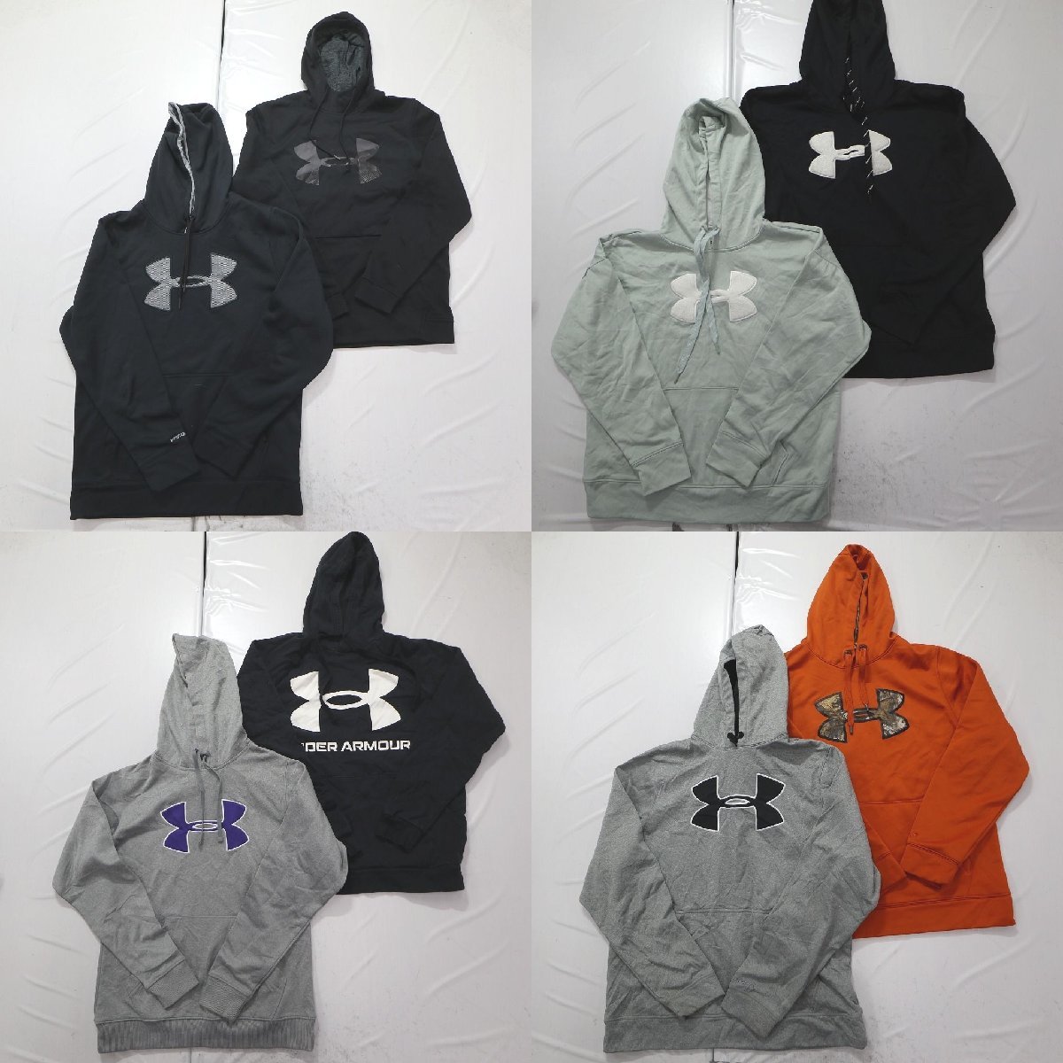 ◎アンダーアーマースウェット set ブランドロゴ　カラー 他 (メンズL/M） 8枚セット まとめ売り 古着卸 1円スタート 最落なし MP1297