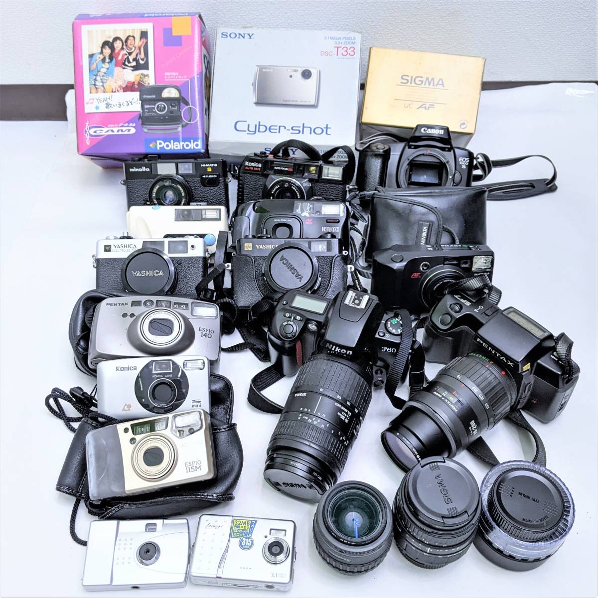 カメラ まとめ売り PENTAX MINOLTA Canon OLYMPUS 他 行董】大量 カメラまとめ Canon Nikon MINOLTA PENTAX FUJIFILM KONICA