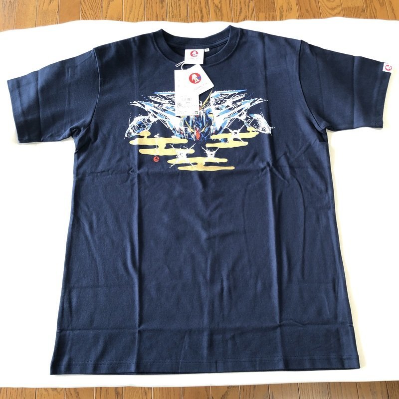 新品 未使用 未開封 STRICT-G バンダイ公式 ガンダム 閃光のハサウェイ Tシャツ 筆絵風 Mサイズ ネイビー （クスィー） IW308CF08GNDM_C