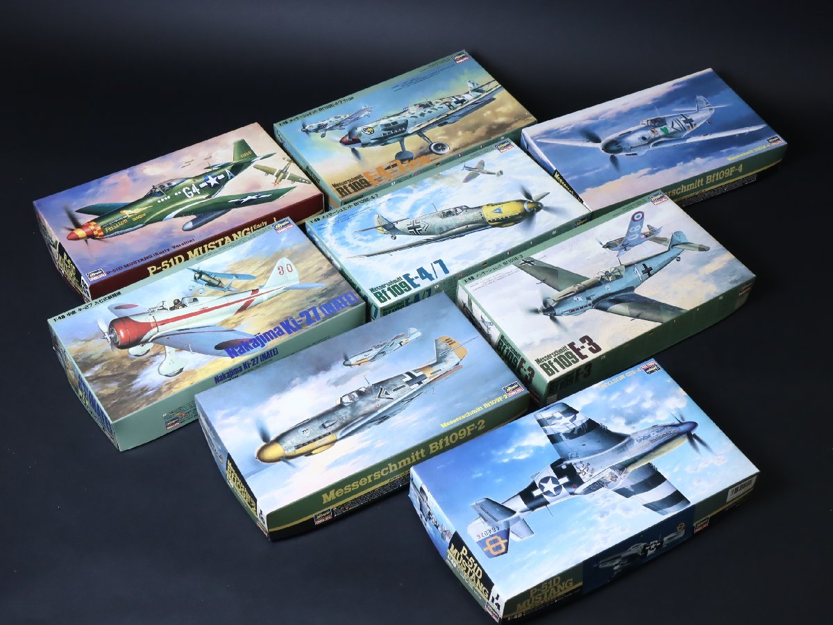  未組立 プラモデル 戦闘機 ８機セット HASEGAWA P-51D Bf109F-4 E-4(軍用機)｜売買されたオークション情報、yahooの商品情報をアーカイブ公開 - オークファン その他