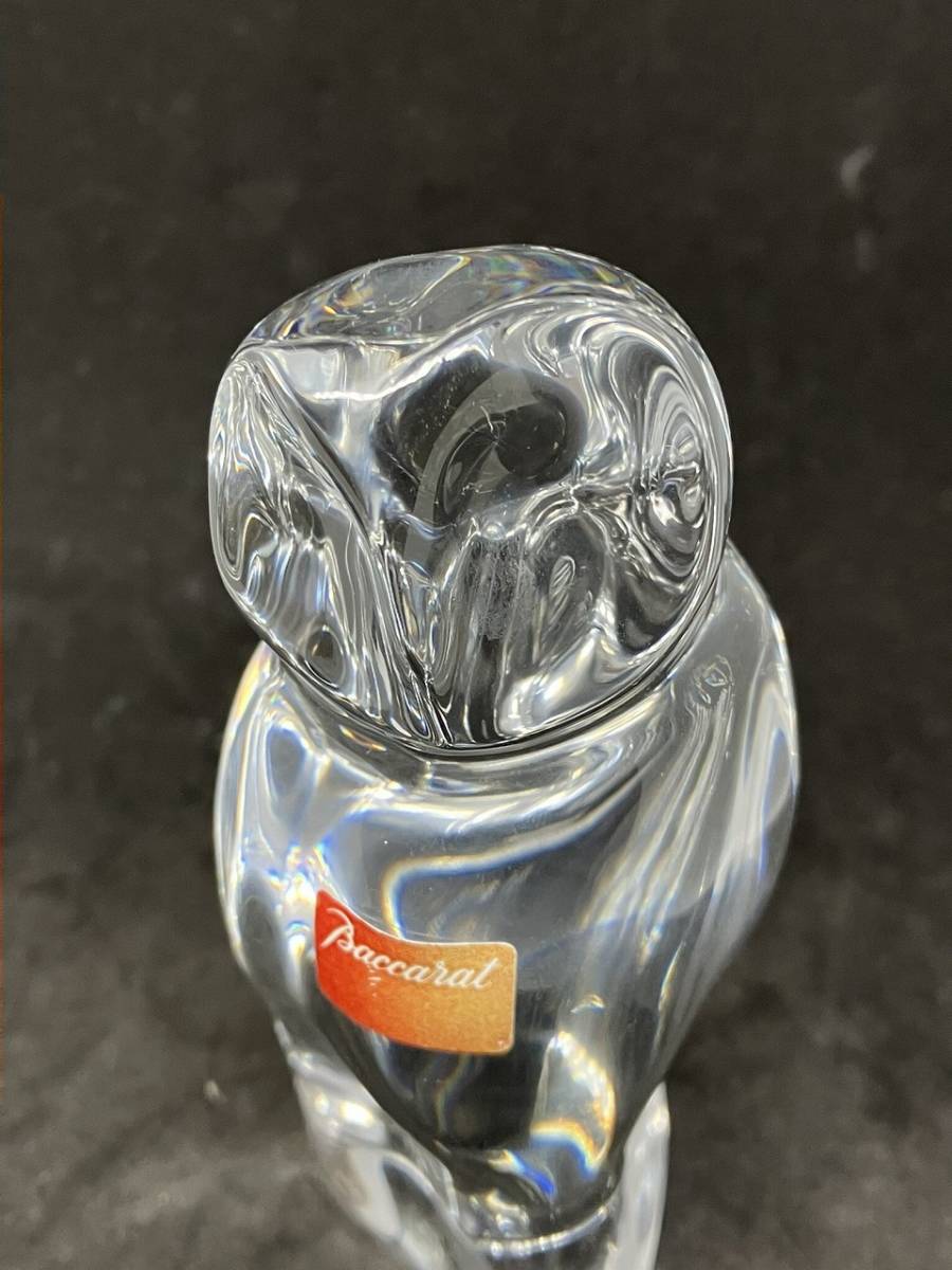 1円 希少 レア baccarat バカラ クリスタル フクロウ ふくろう 梟 置物