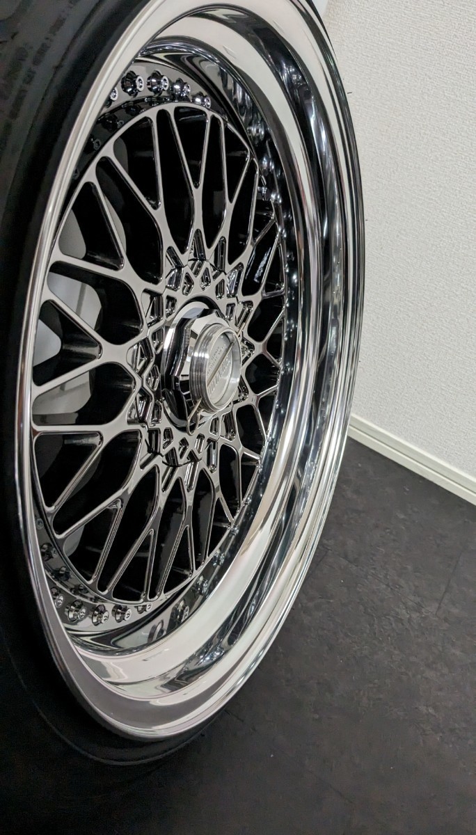 Chevlon racing M2 17インチ PCD:4H-100 F:9J+20/R:9J+32 GOOD YEAR LS 