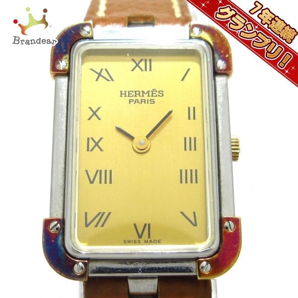 HERMES(エルメス) 腕時計 クロアジュール CR1.240 レディース 革ベルト/〇Z ゴールド
