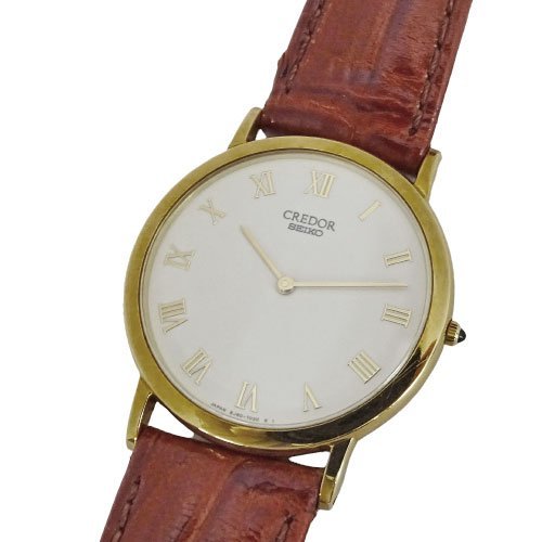 【人気，新作】 １円 セイコー SEIKO クレドール 8J80-7000 時計 メンズ ブランド 18KT クオーツ QZ レザー 腕時計 v0076445600(クレドール)｜売買されたオークション情報、yahooの商品情報をアーカイブ公開 - オークフ クレドール
