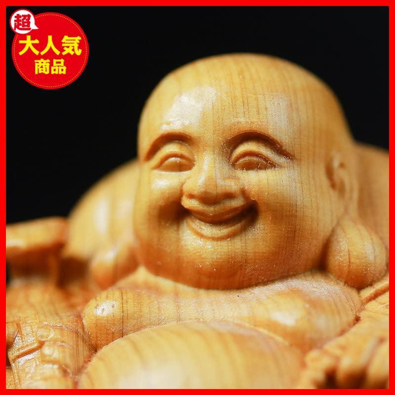 驚安！数量限定！】 ☆笑顔の布袋様☆ 仏像 置物 木彫り ミニ 七福神