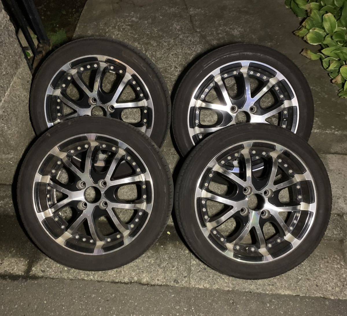 15インチ 5j+45 165/50r15 タイヤ付き ホイール ワゴンR 