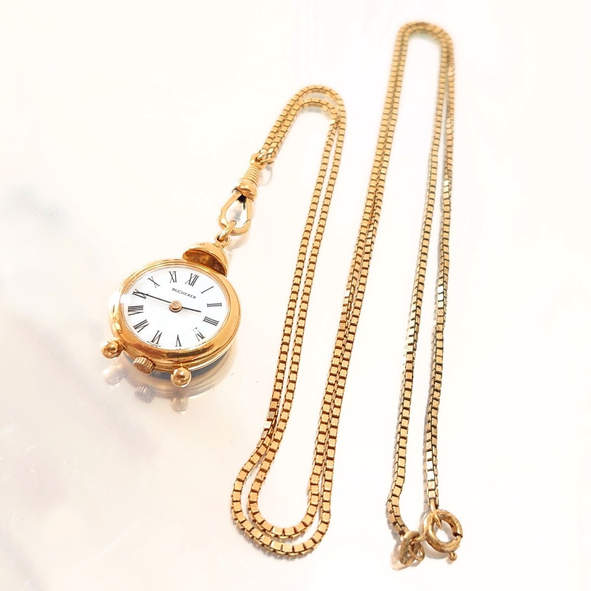 美品 BUCHERER ブッフェラー ブヘラ ペンダントウォッチ レディース 