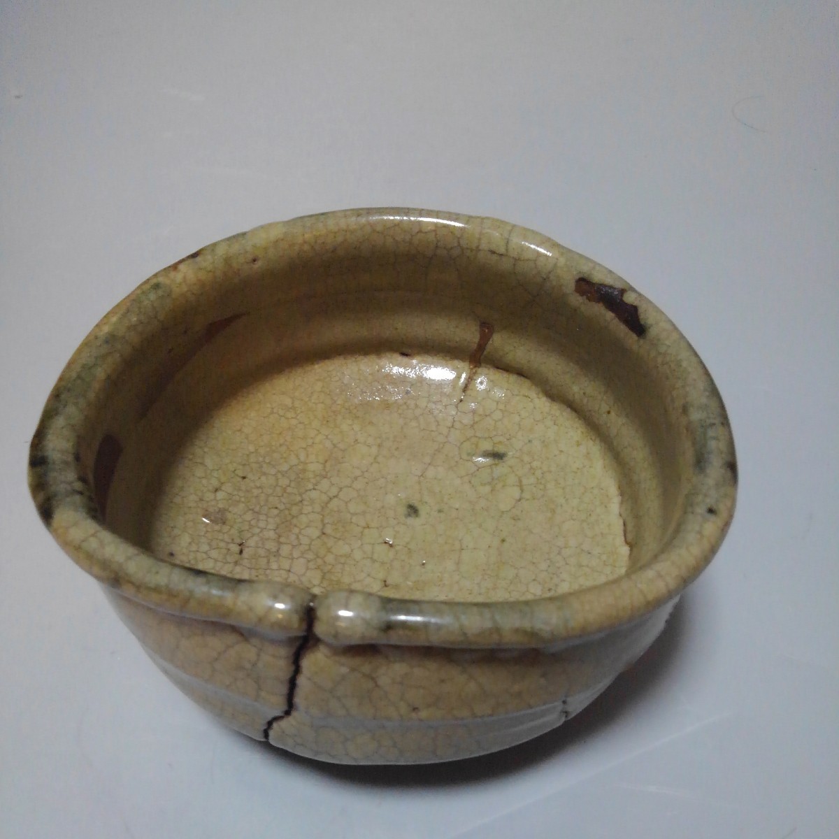 絵唐津茶碗 江戸初期 江戸初期 古唐津 公式通販 古美術品 平鉢 掌