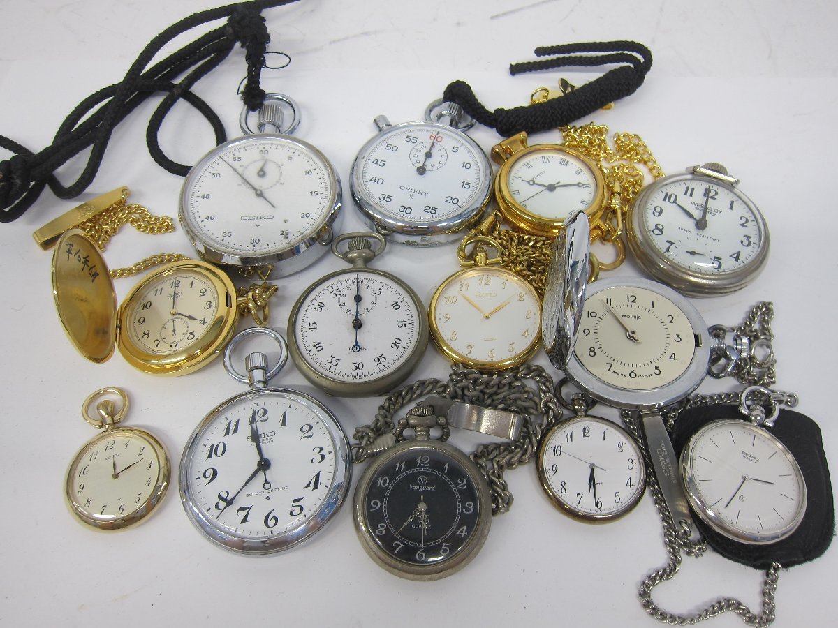 1円～おたからや◆Z0379 セイコー/オリエント/EXCEED 他 懐中時計 計13点セット【ジャンク/部品取り用】