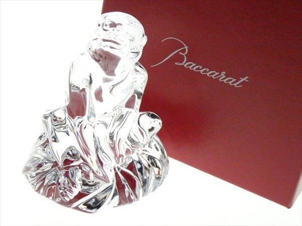 N82 Baccarat バカラ クリスタル モンキー 猿 アニマル フィギュリン