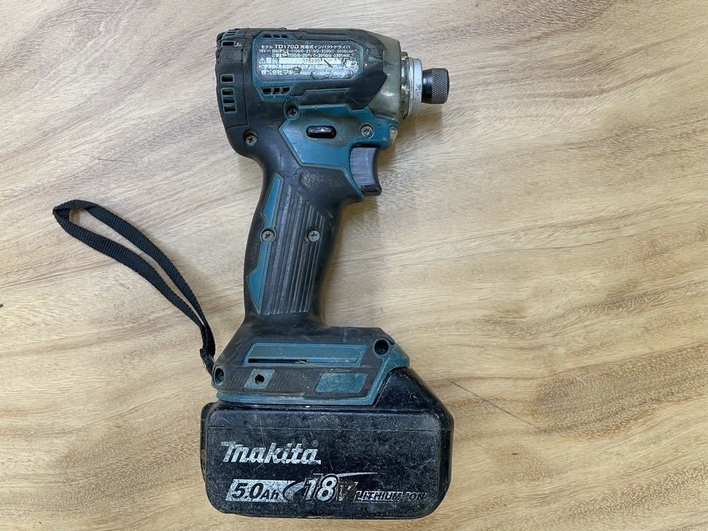 マキタ 充電式インパクトドライバ TD170D 純正バッテリBL1850 ジャンク