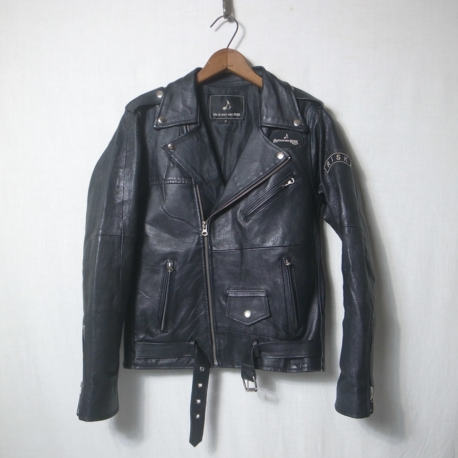 life at your own RISK リスク レザー ダブル ライダースジャケット S
