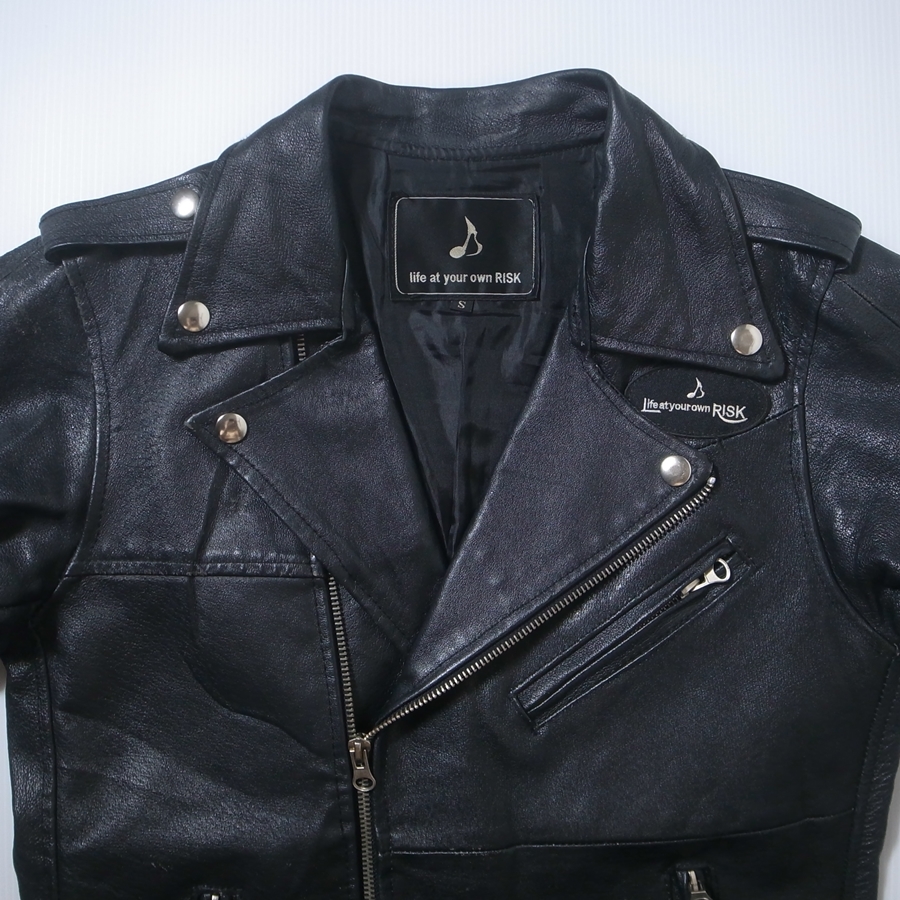 life at your own RISK リスク レザー ダブル ライダースジャケット S