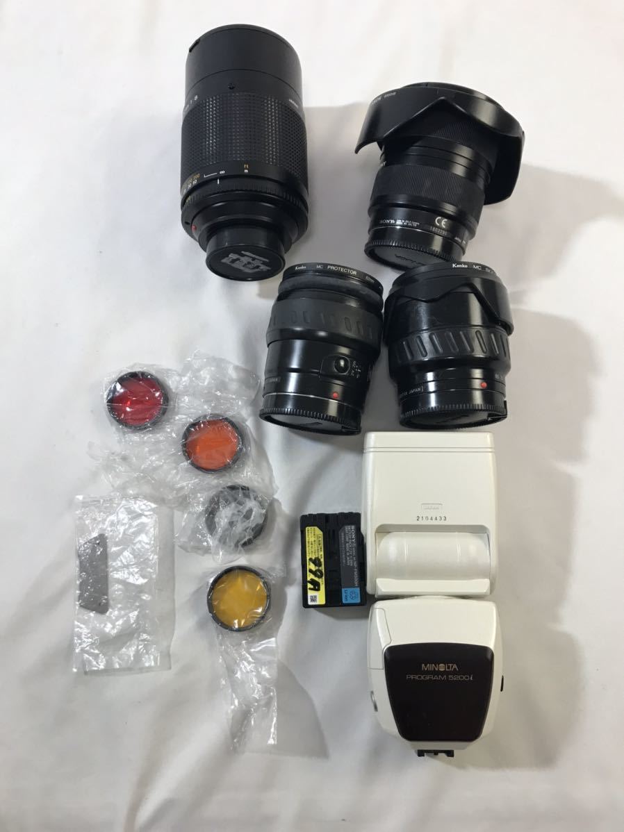 1000円~■★動作未確認★SONY α700 デジタル一眼レフカメラ MINOLTA RF 500mm AF 28-105 24-85 PROGRAM 5200i★okoy2110418★t7372_8