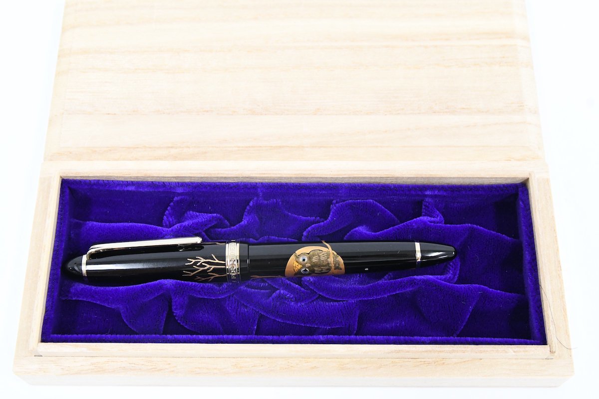 SAILOR セーラー FOUNDED 1911 蒔絵 フクロウ 香仙 14K H-M ブラック