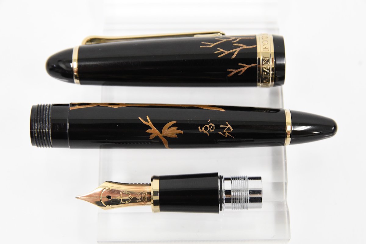 SAILOR セーラー FOUNDED 1911 蒔絵 フクロウ 香仙 14K H-M ブラック