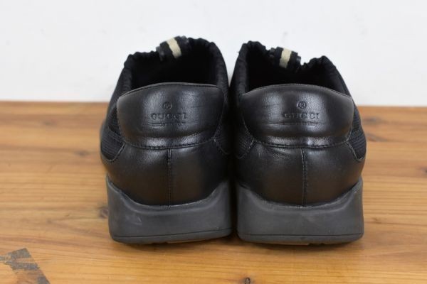 AW A2428 GUCCI グッチ 厚底 ナイロン レザー スリッポン シューズ 