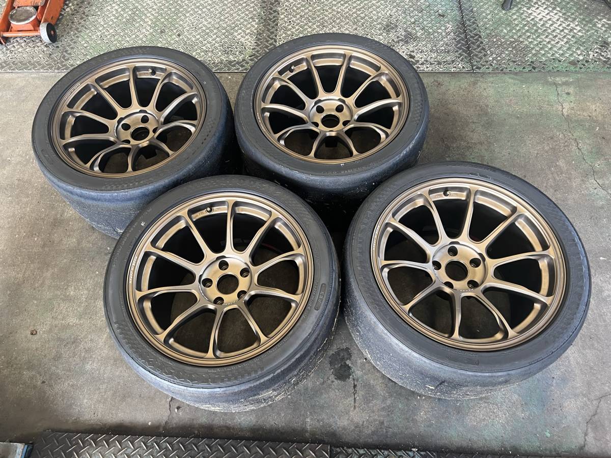 RAYS ZE40 18インチ 12J インセット+20 ブロンズ HOOSIER H7 335/30R18 4本セット
