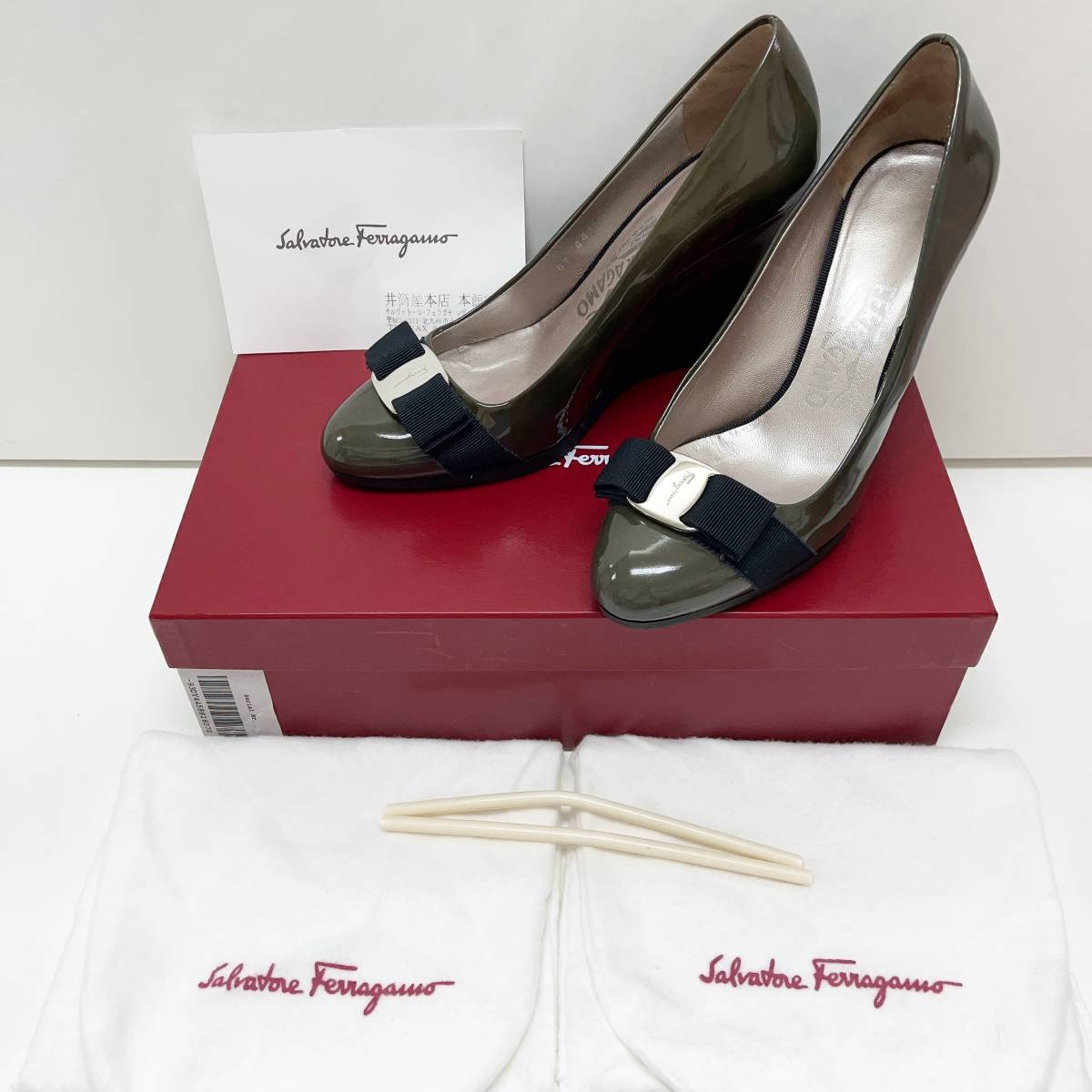 □6:Salvatore Ferragamo サルヴァトーレフェラガモ パンプス NOSY 7 C 