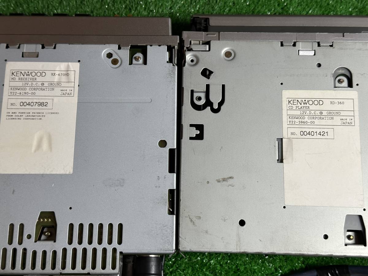 MDジャンク ケンウッド RX-670MD RD-360 1DIN+1DIN CD/MD スペアナ 