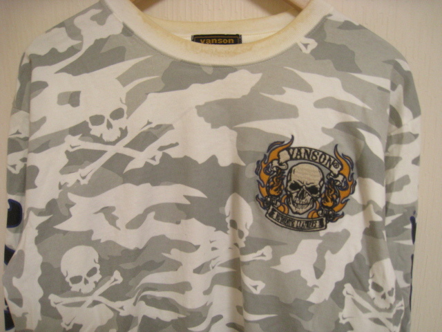 vanson バンソン ロングスリーブTシャツ 長袖 ロンT ロゴ ドクロ