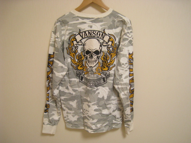 vanson バンソン ロングスリーブTシャツ 長袖 ロンT ロゴ ドクロ