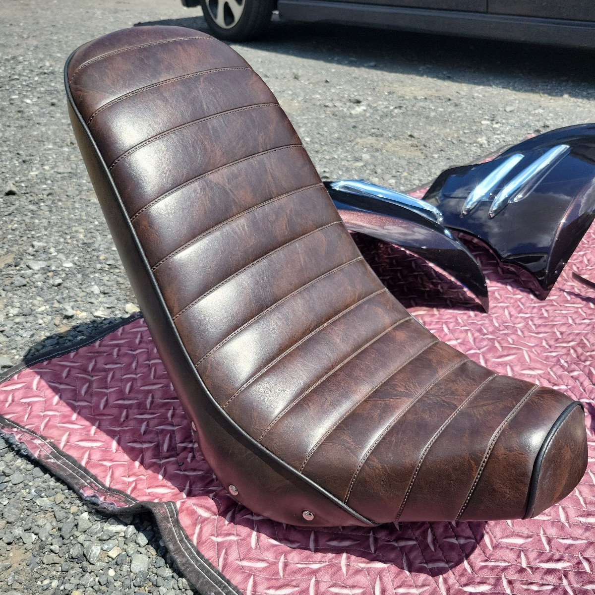 ホンダ　モンキー　カスタムシート　段シート！美品！ タックロールシート