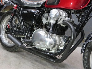W400/W650用 ショート菅マフラー！集合管 ギャングパーツ製(マフラー 