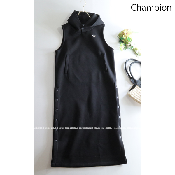 Champion × Ray BEAMS チャンピオン×レイビームス 別注 ★大人可愛い♪ロゴ入りダンボールフーディ ロング丈ワンピース