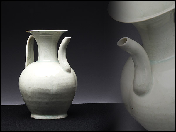 NL292 影青釉執壺・影青釉水注・影青釉酒壺☆中国古玩酒器陶磁器