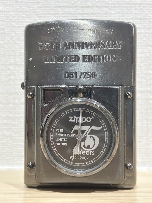【大人気，新品】 やや 1円〜 火花確認済 ZIPPO ジッポー 75周年限定 75th Anniversary LIMITED EDITION ライター 数回使用 時計 限定品(その他)｜売買されたオークション情報、yahooの商品情報をアーカイブ公開 - オークフ Zippo