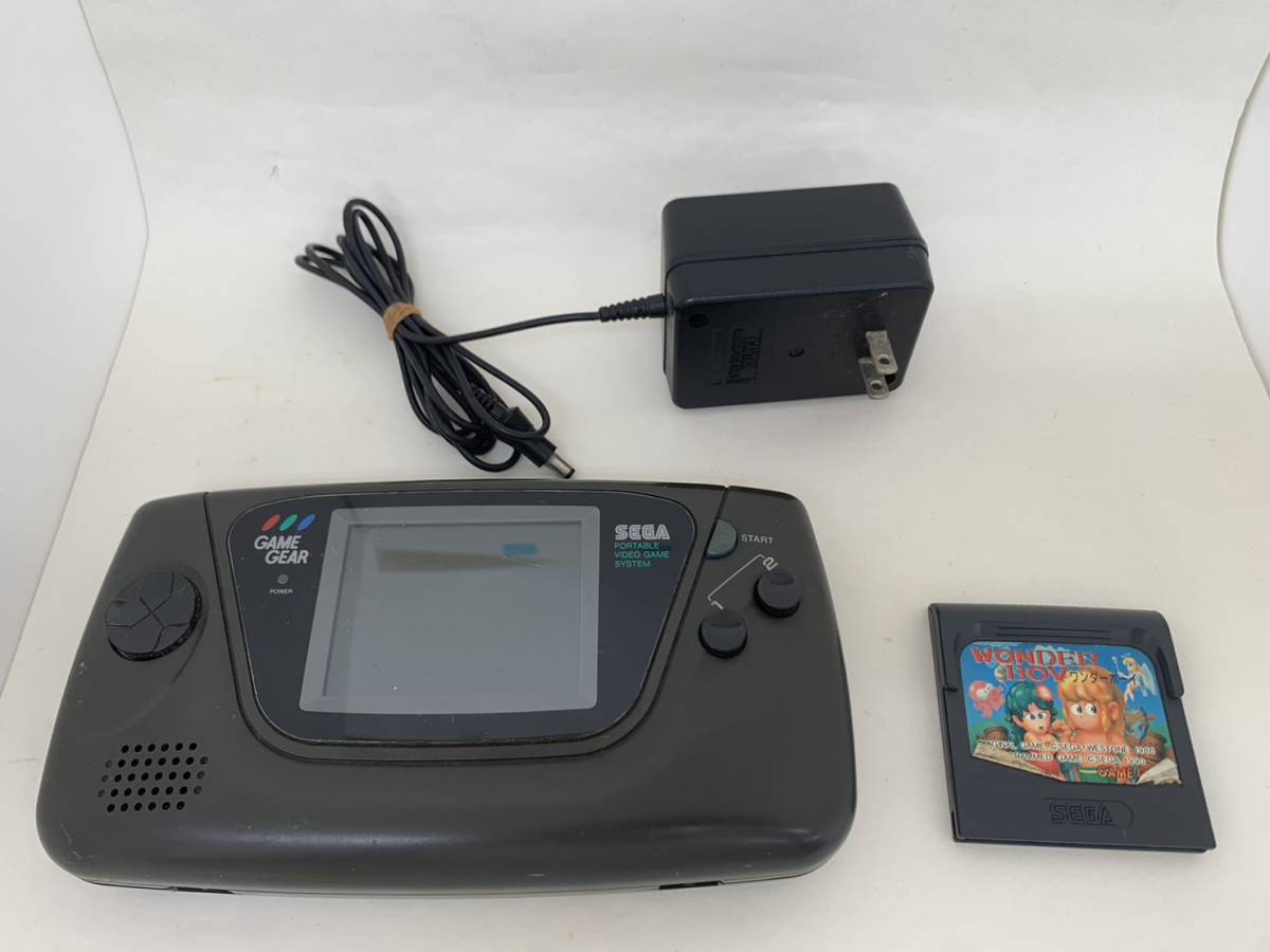 ゲームギア本体、アダプター、ソフト5つ ジャンク品 SEGA（携帯用