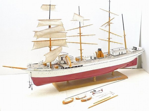 △20△大迫力！大型木製模型 全長127cm！日本丸 1/80スケール 帆船