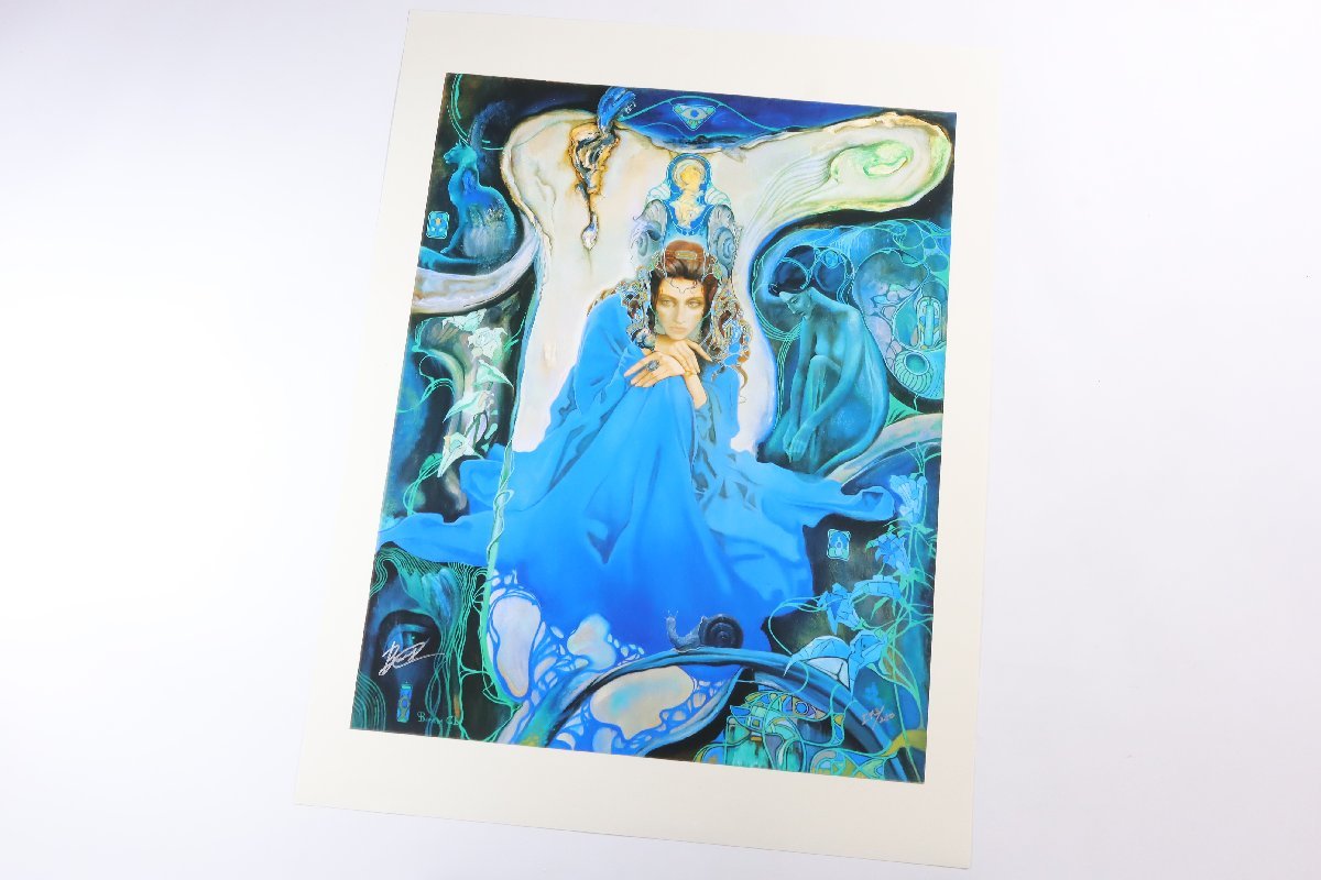 スヴェトラーナ・ヴァリュエヴァ「悲しみ」クリスタルレリーフ I43/250 / リトグラフシート ロシア画家 ソビエト絵画
