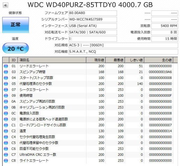  R33 良品 WD SATA 4TB 3.5 HDD WD40PURZ 電源8回/15時間(2TB～)｜売買されたオークション情報、yahooの商品情報をアーカイブ公開 - オークファン 3.5 SerialATA