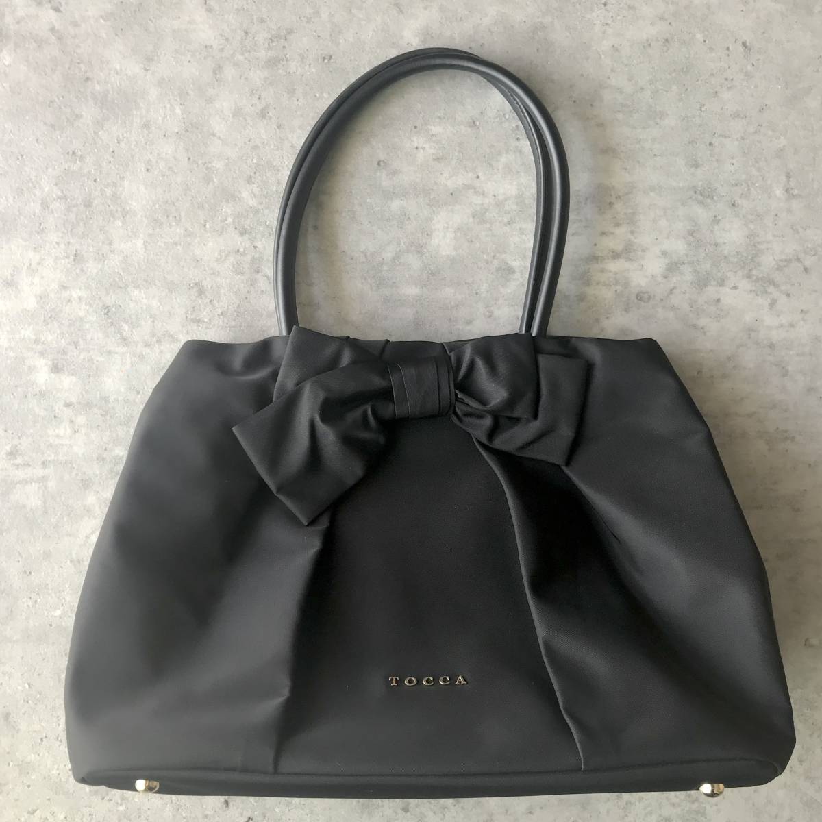 美品☆ TOCCA POINT OF RIBBON NYLONBAG L ナイロンバッグ L 22000円の 