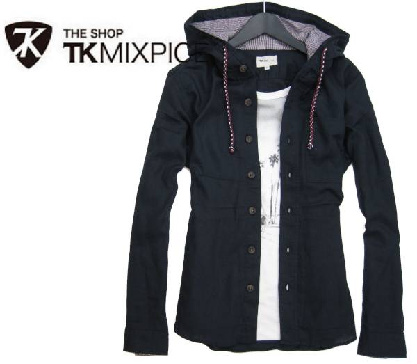 新品▼タケオキクチ ミリタリー シャツパーカー(L)41534