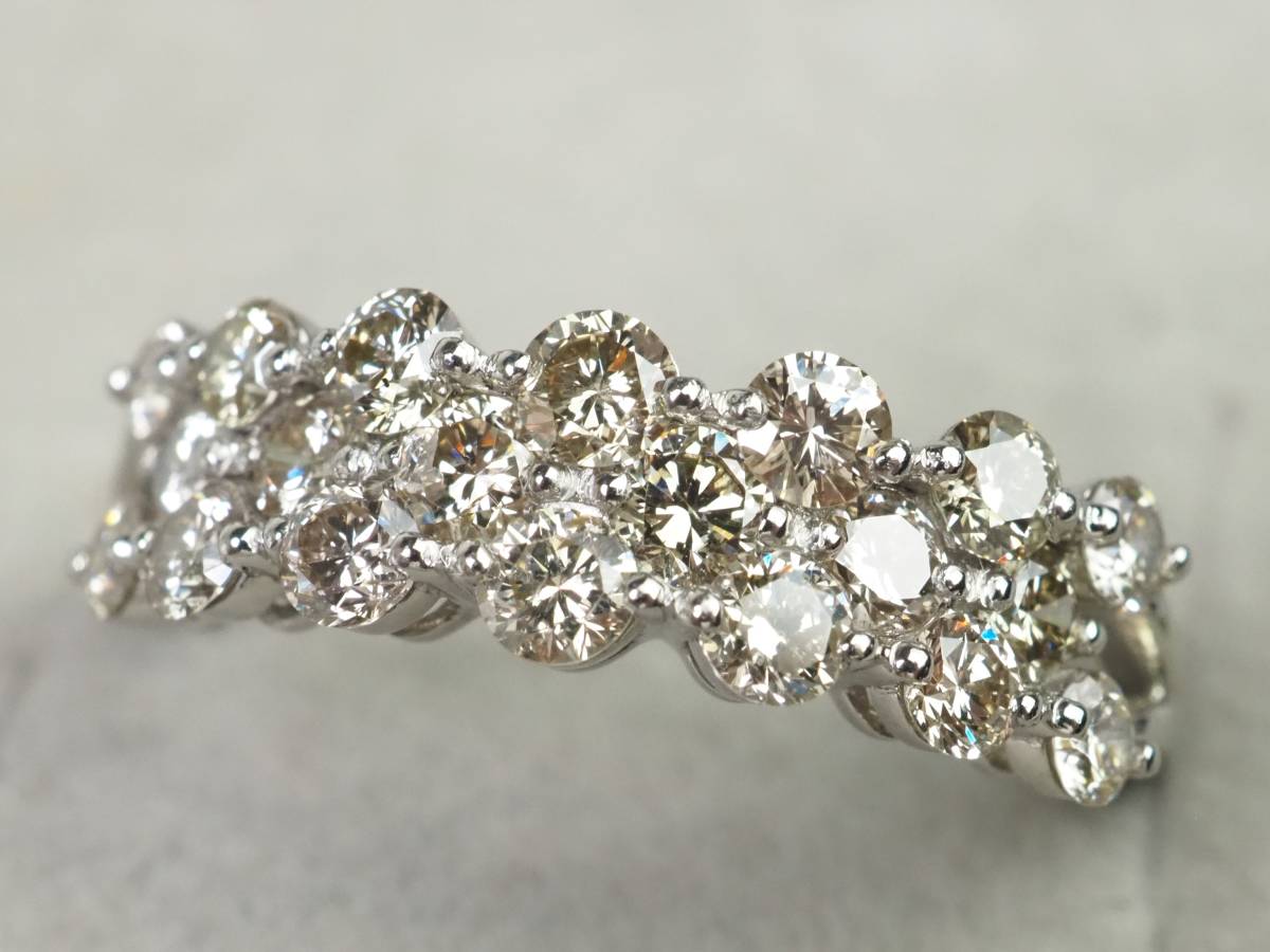 1873E】Pt900プラチナ 天然ダイヤモンド 1.00ct/2.4g リング 指輪 ♯12 