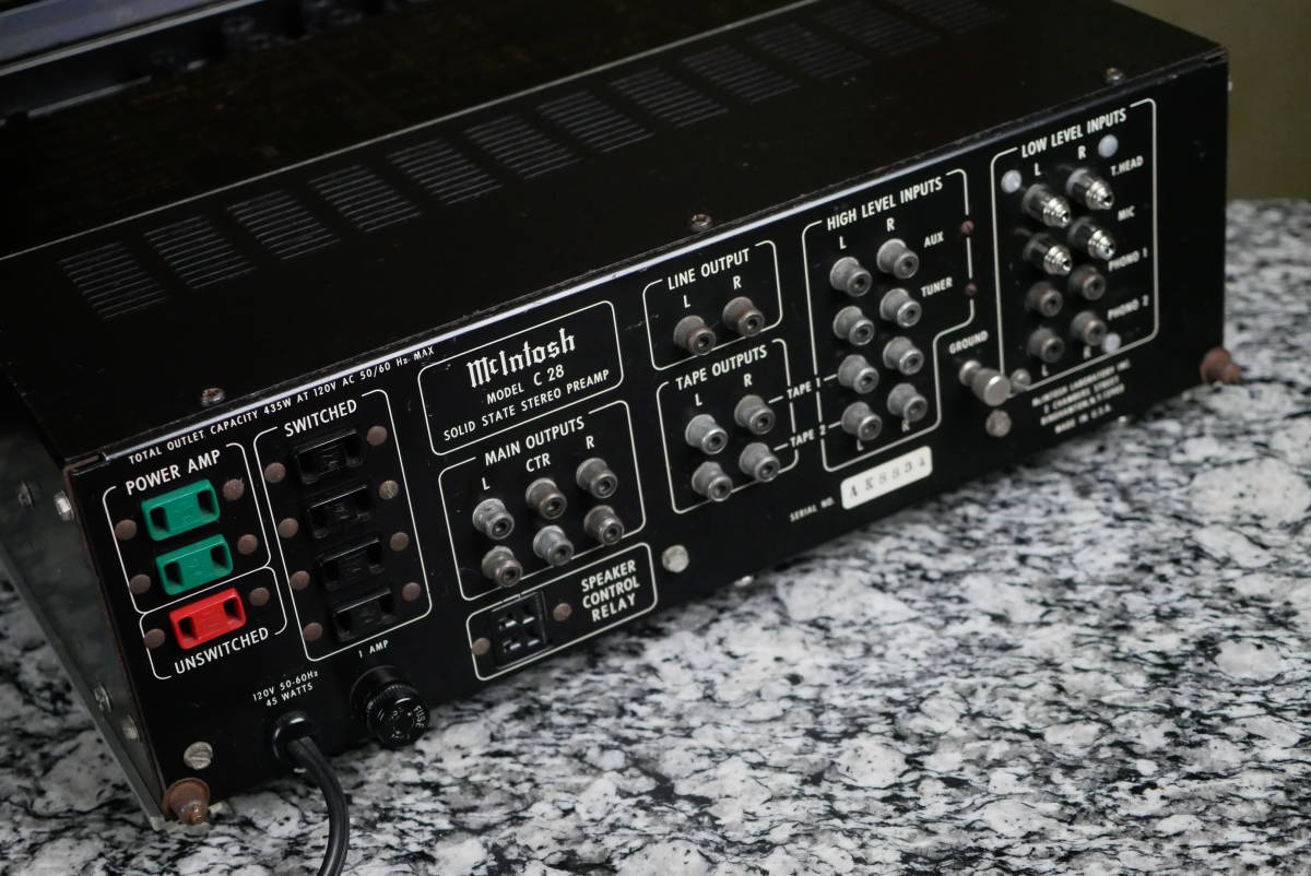 Mcintosh マッキントッシュ C28 プリアンプ 超名機！ビンテージ！取