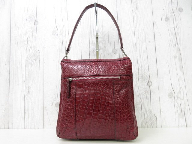 極美品 マット クロコダイル ハンドバッグ ショルダーバッグ バッグ