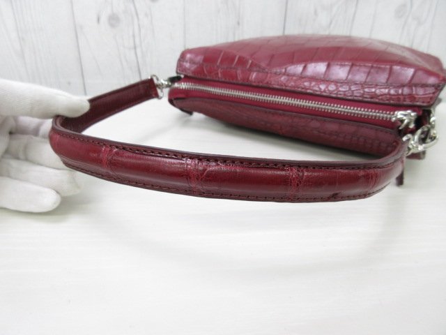 極美品 マット クロコダイル ハンドバッグ ショルダーバッグ バッグ