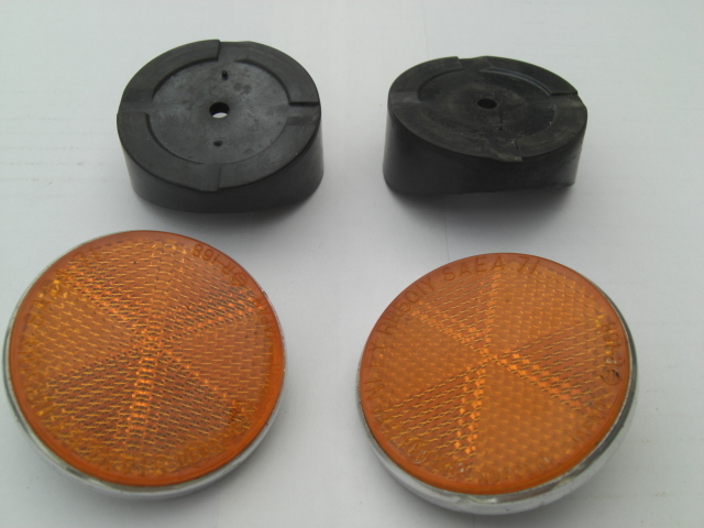 カワサキ z1z2 KH 当時物 スタンレーリフレクターアルミオレンジ_1