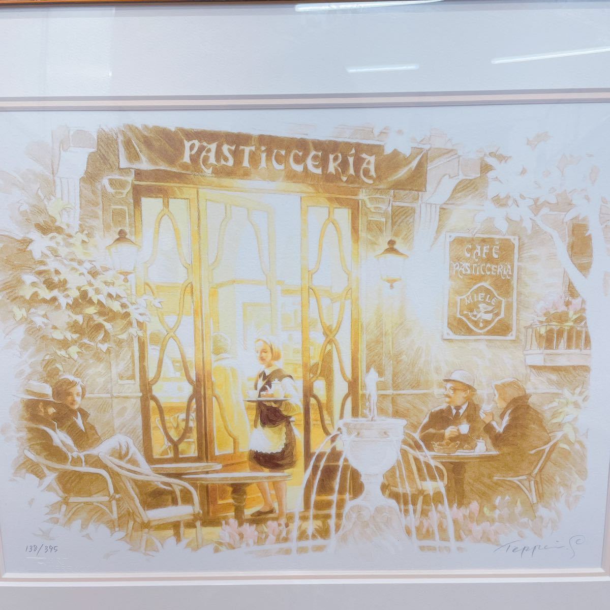 8B43笹倉 鉄平 はちみつ色の微笑み 絵画 138/395 画寸約30×40.5