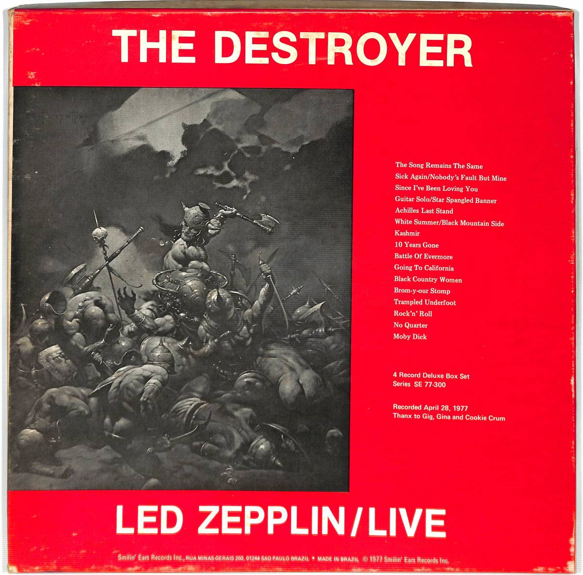 d7250/4LP BOX/Led Zeppelin/The Destroyer Led Zeppelin | Numbered
