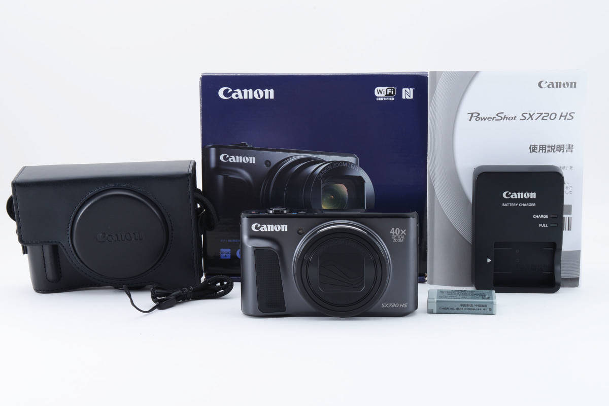 ■ ほぼ新品 ■ キャノン Canon PowerShot SX720 HS 専用ケース付き 光学40倍ズームを搭載 《完品・元箱つき》 D92S319S828DB