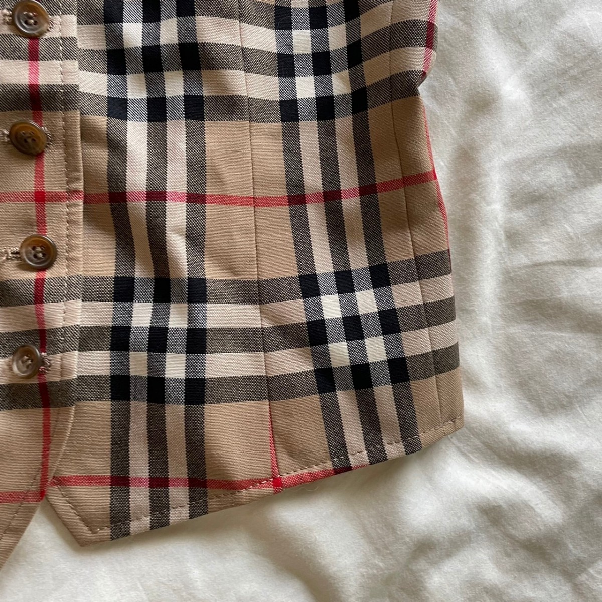 希少✨バーバリー ベスト ジレ ノバチェック ベージュ レディース 美品 L BURBERRY バーバリー ノバチェック ベスト ジレ 7AB2