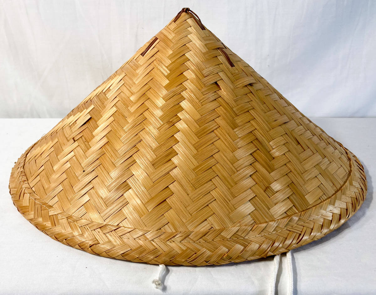 笠帽子 傘編み 日除け笠 作業 竹笠 五徳 ゴトク 祭り お遍路 陣笠 竹工芸 竹細工 伝統工芸 工芸品 904.7(木工、竹工芸)|売買され ...