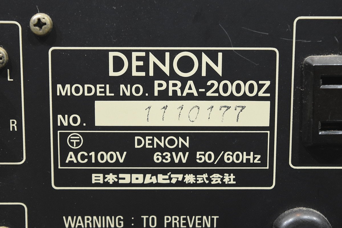 DENON/デノン プリアンプ PRA-2000Z【ジャンク品】 2026年最新Yahoo
